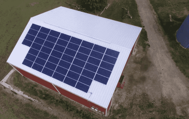 Grid-Tied Solar System Barn with Solar